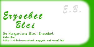 erzsebet blei business card